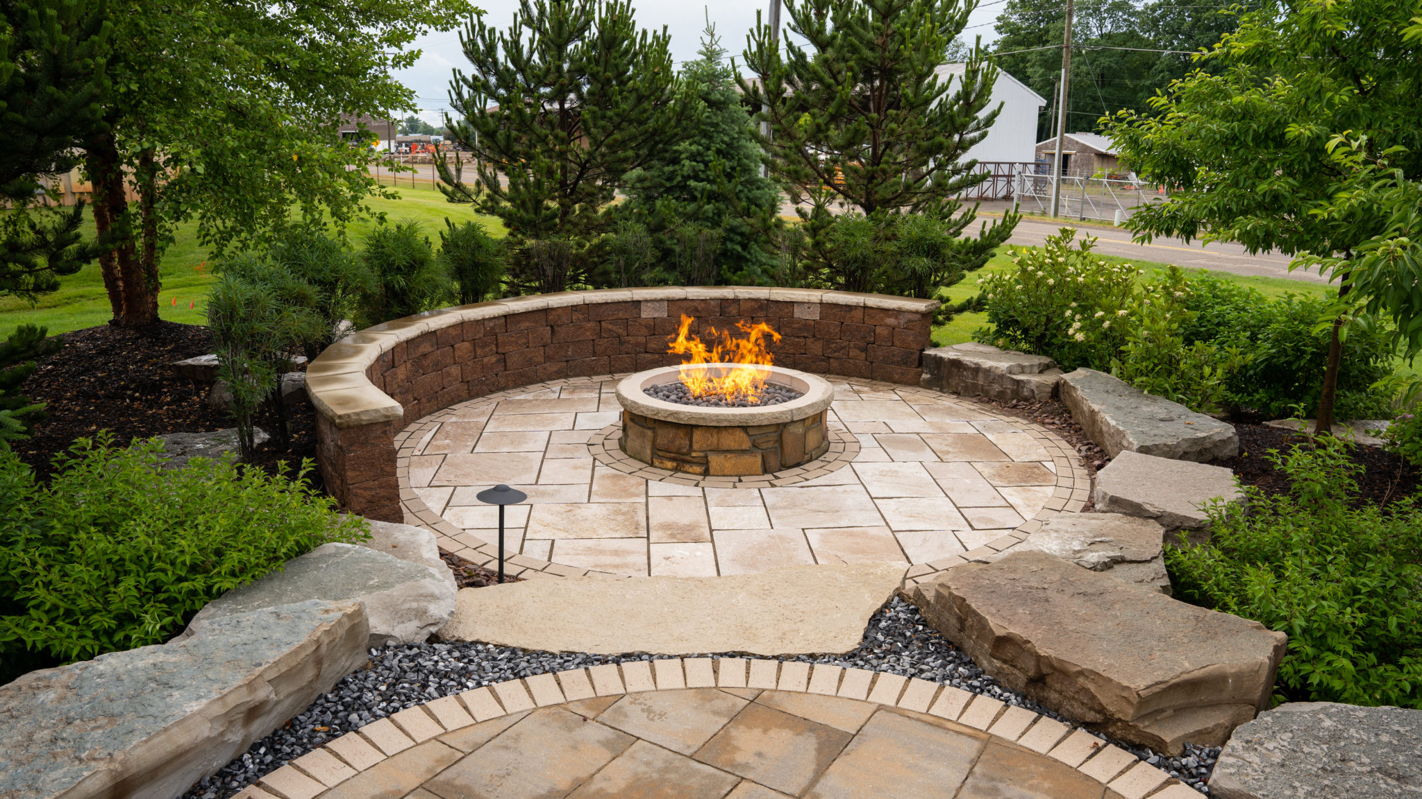 View hardscaping project in Owasso